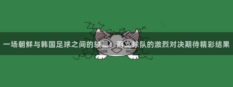  一场朝鲜与韩国足球之间的较量：两支球队的激烈对决期待精彩结果